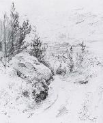 Carl Larsson First Glimpse of Sundborn Pencil USA oil painting artist